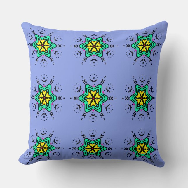 Coussin Motif mandala floral sans couture (Recto)