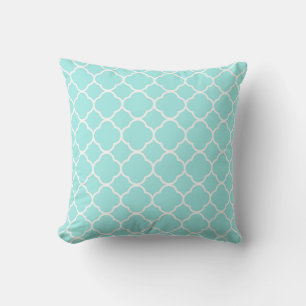 Coussin Motif marocain Aqua Blue
