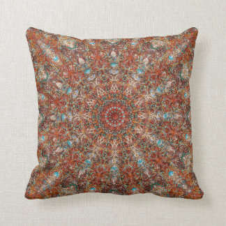Coussin Motif marocain de mandala dans des tons de terre