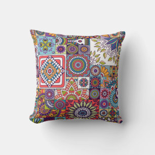 Coussin Motif marocain en carreaux