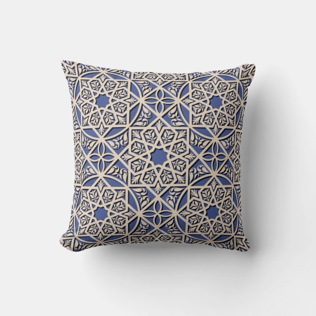Coussin Motif marocain en carreaux (Recto)
