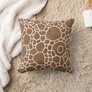 Coussin Motif marron et crème pour peigne