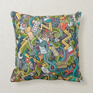 Coussin Motif Médicale d'icône d'art abstrait