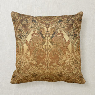 Coussin Motif médiéval Lions & Harpies du 12ème siècle