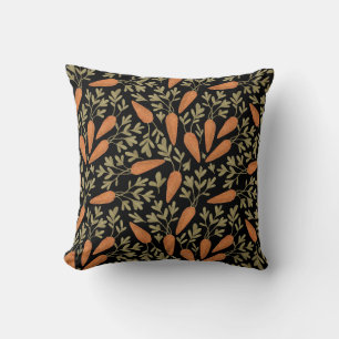 Coussin Motif mignon à main de carottes