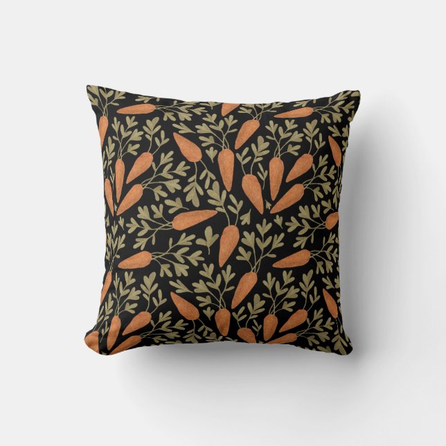 Coussin Motif mignon à main de carottes (Recto)