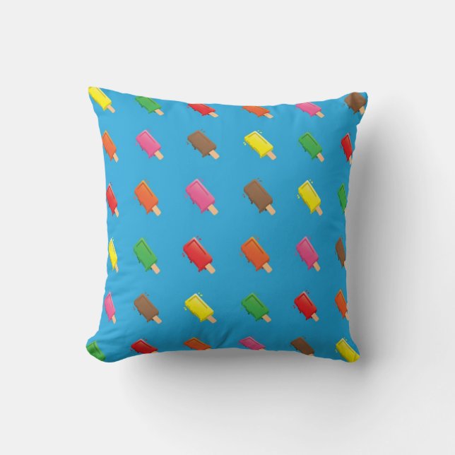Coussin Motif mignon de bande dessinée de Popsicle (Recto)