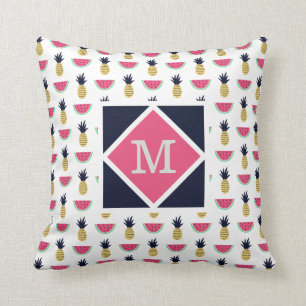Coussin Motif mignon de griffonnage d'ananas et de