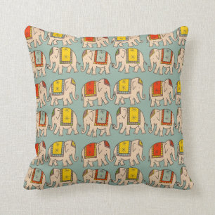 Coussin Motif mignon d'éléphant d'éléphants de cirque de