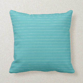 Coussin Motif mince bleu de rayures d'Aqua moderne de