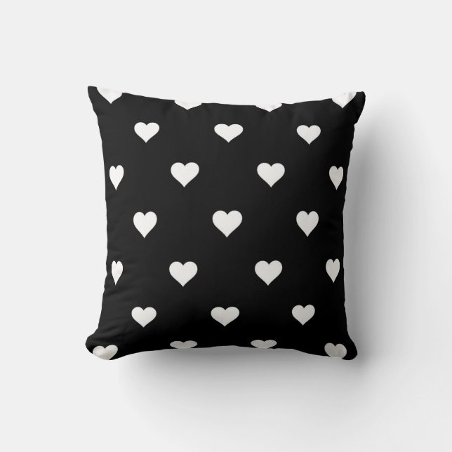Coussin Motif minimaliste noir et blanc (Recto)