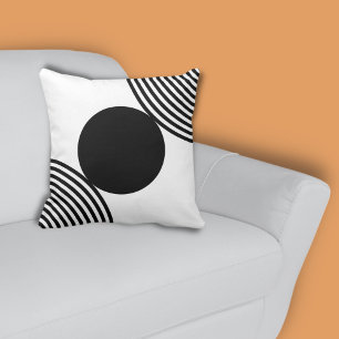 Coussin Motif minimaliste noir et blanc