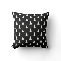 Motif minimaliste noir et blanc sapin de Noël