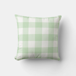 Coussin Motif Mint Green et White En vichy