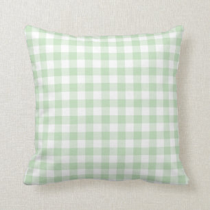 Coussin Motif Mint Green et White En vichy