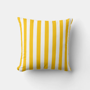 Coussin Motif moderne à rayures jaunes