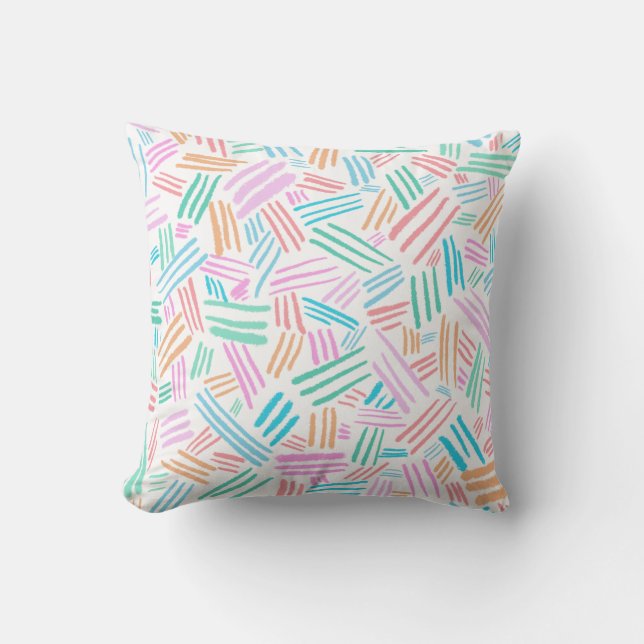 Coussin Motif moderne coloré Pastel Lines (Recto)