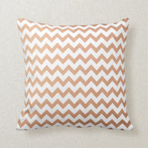 Coussin Motif moderne de Chevron de motif rose d'or