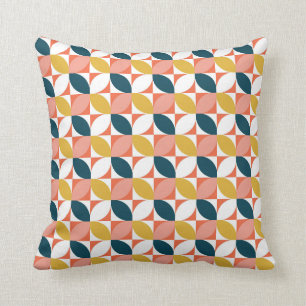 Coussin Motif moderne de feuille de la moitié du siècle