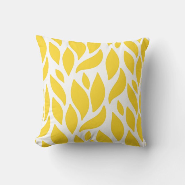 Coussin Motif moderne décoratif jaune vibrant 10 (Recto)