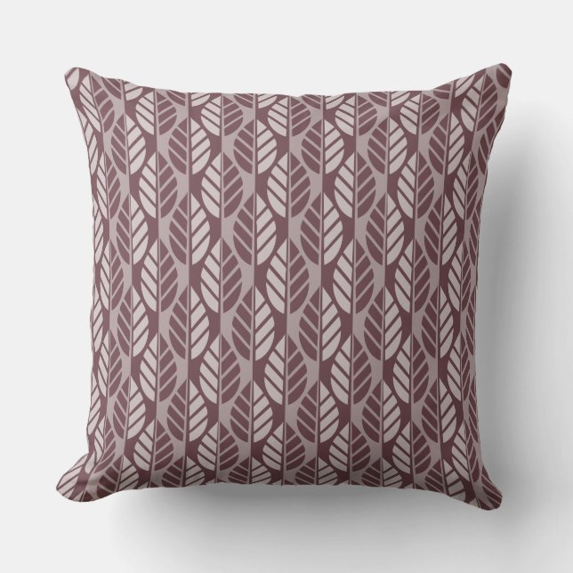 Coussin Motif moderne des Feuilles pourpres (Recto)