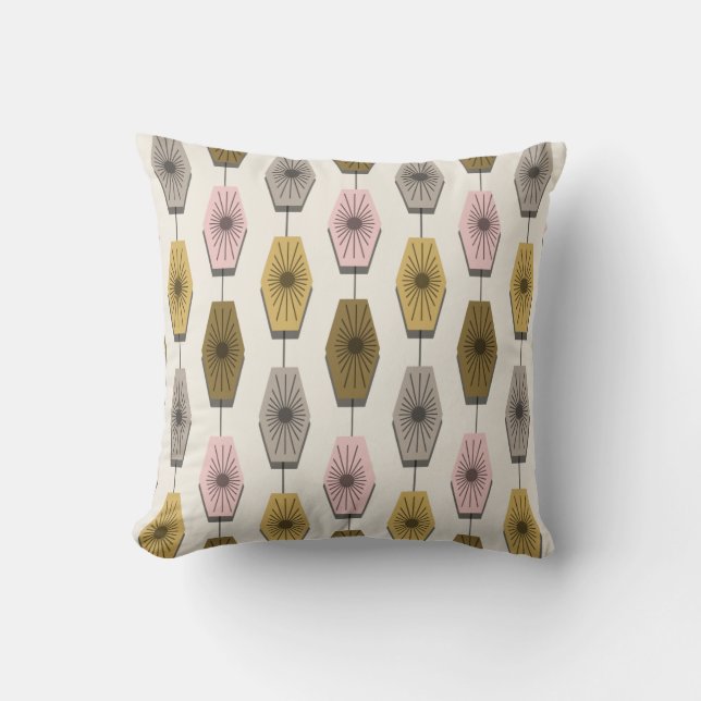 Coussin Motif moderne du milieu du siècle (Recto)