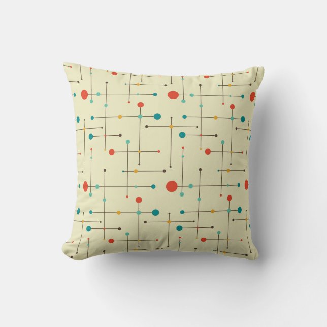 Coussin Motif moderne du milieu du siècle numéro 16 (Recto)