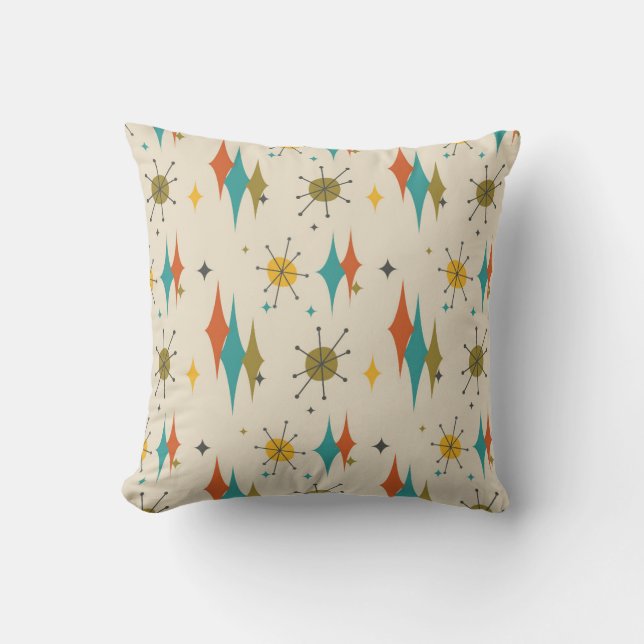Coussin Motif moderne du milieu du siècle numéro 6 (Recto)