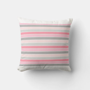 Coussin Motif moderne et élégant en bande rose