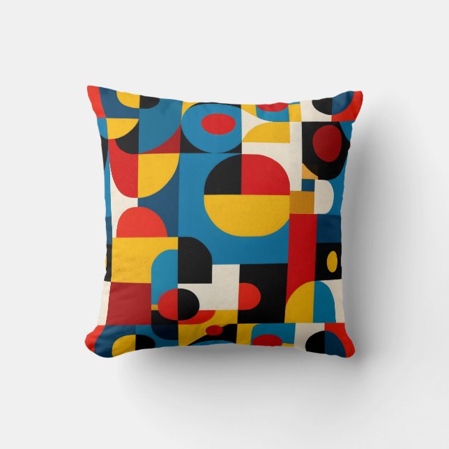 Coussin Motif moderne géométrique dans le style Bauhaus (Recto)