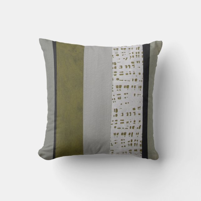 Coussin Motif moderne gris et vert (Recto)