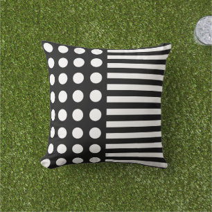 Coussin Motif moderne noir et blanc