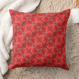 Coussin Motif moderne Red Snowflake