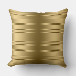 Coussin Motif moderne Shiny Gold Stripes