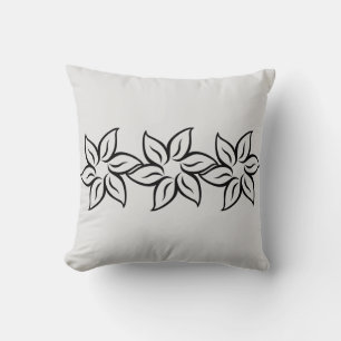 Coussin Motif moderne stylisé moderne gris argent tendance