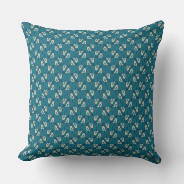 Coussin motif montrant des oiseaux (Recto)