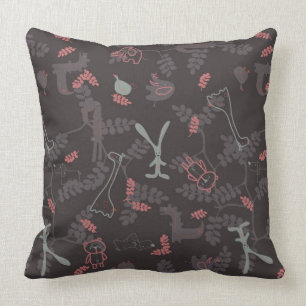Coussin motif montrant les animaux 1 de bébé