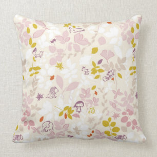 Coussin motif montrant les animaux lunatiques