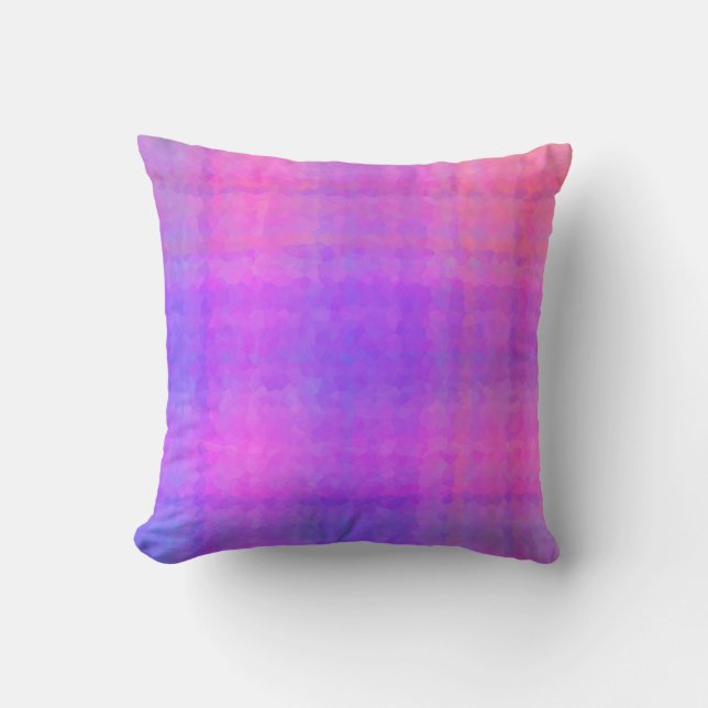 Coussin Motif mosaïque abstrait violet sans couture (Recto)
