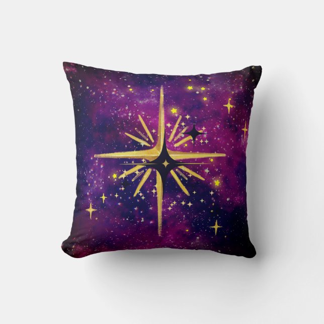 Coussin Motif Multicolor Stars - Lumineux et joyeu (Recto)