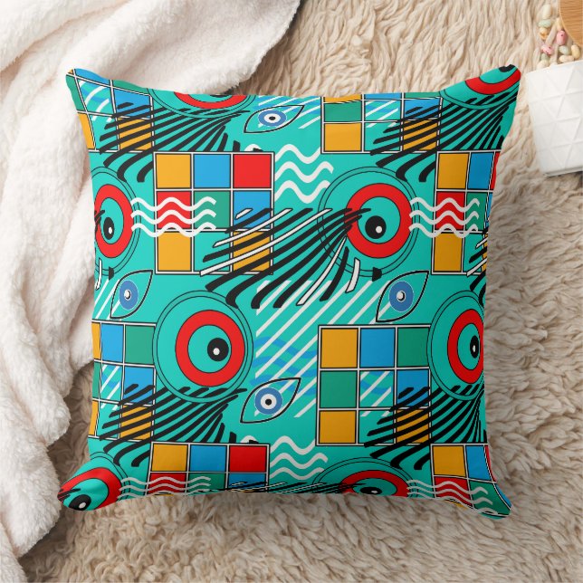Coussin Motif multicolore abstrait créatif moderne (Couverture)