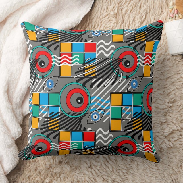 Coussin Motif multicolore abstrait créatif moderne (Couverture)
