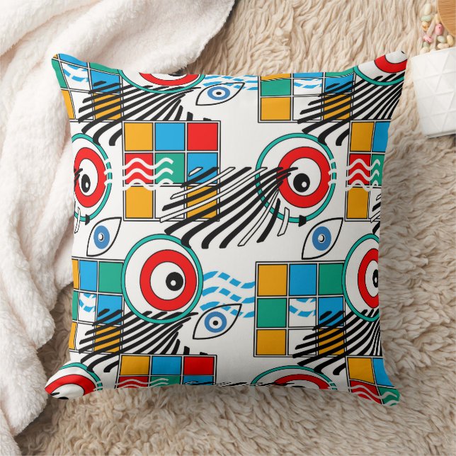 Coussin Motif multicolore créatif abstrait moderne (Couverture)