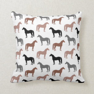 Coussin Motif multicolore de chevaux
