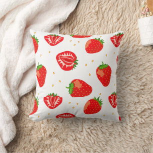 Coussin Motif mûre fraise