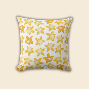 Coussin Motif narcisse de printemps