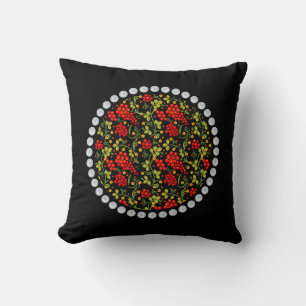 Coussin Motif national russe Hohloma