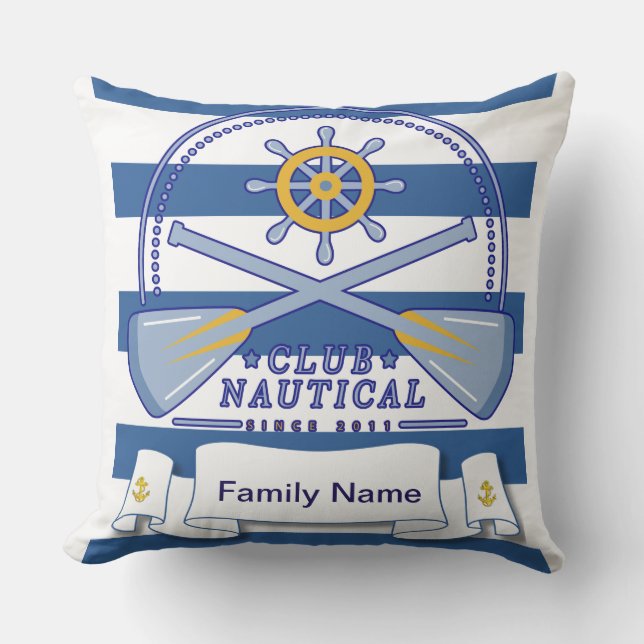Coussin Motif nautique (Recto)