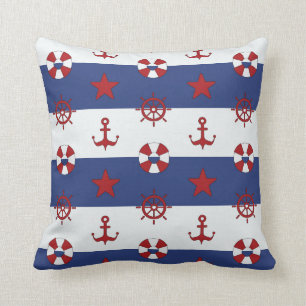 Coussin Motif nautique de bannière étoilée