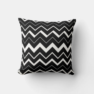 Coussin Motif noir blanc Chevron 2in1